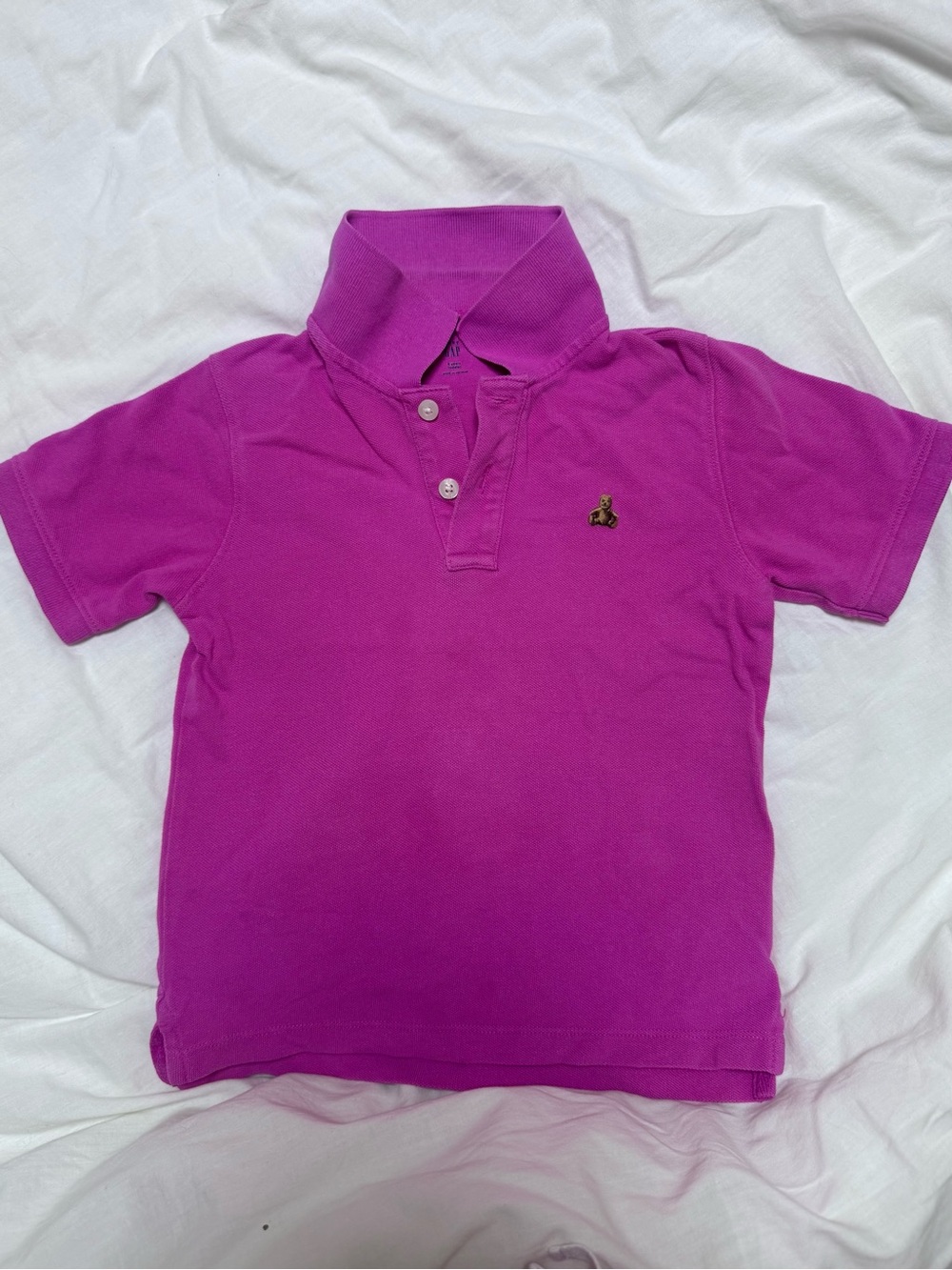 Gap Kids Short Sleeve Polo Shirt - Bright Magenta